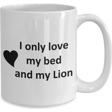 Bexdore Komik Aslan Sevgilisi Kupa - Pet - Love My Lion Kahve Fincanı Çay- Ingilizce Kupa Bardak