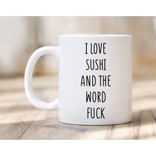 Bexdore Suşi'yi Seviyorum Kupa Bardak - Suşi Sevgilisine Hediye - Suşi Kupa - Ingilizce Kupa Bardak
