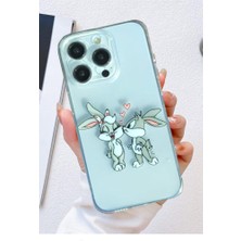 3gen Case İPHONE 15 PRO UYUMLU BUGS BUNNY DESENLİ ŞEFFAF SİLİKON KILIF GN88