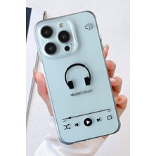 3gen Case Iphone 14 Pro Max Uyumlu Musıc Only Desenli Şeffaf Silikon Kılıf Gn36