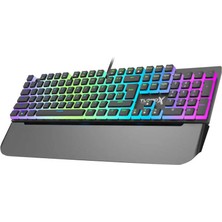 Turbox TR-MK10PD Rgb Pudding Tuşlu Bilek Destekli Blue Switch Siyah Oyuncu Mekanik Klavye
