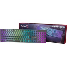 Turbox TR-MK10PD Rgb Pudding Tuşlu Bilek Destekli Blue Switch Siyah Oyuncu Mekanik Klavye