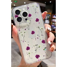 3gen Case İphone 13 Pro Kılıf Desenli Şeffaf Silikon Kılıf - morçiçekler