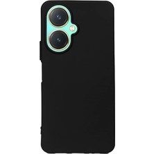 Smcase Vivo Y27 Kılıf Biye Kamera Korumalı Mat Silikon Siyah