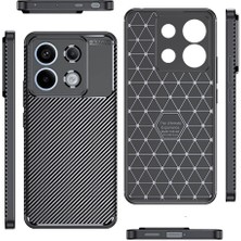 Case Street Casestreet Xiaomi Poco X6 5g Kılıf Negro Karbon Kamera Korumalı Silikon Lüx Siyah