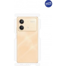 Wrapsol Xiaomi Redmi Note 13R Pro Mat Arka ve Yan Koruyucu Tpu Film