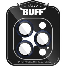 Buff iPhone 15 Pro Max / 15 Pro Titanyum Kamera Lens Koruyucu Blue