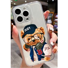 3gen Case İPHONE 14 PRO UYUMLU TEDDY BEAR ENJOY DESENLİ ŞEFFAF SİLİKON KILIF GN32