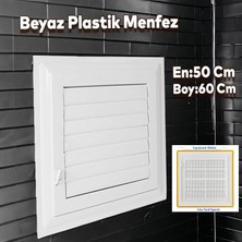 Nzb Menfez Banyo Wc Tuvalet Depo Havalandırma Plastik Panjur Beyaz 50X60 cm