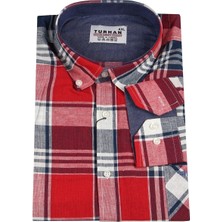 Maruf Shop Erkek Büyük Beden Slim Fit Turhan Mevsimlik Uzun Kol Gömlek Kırmızı