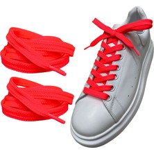 İpekbazaar Exclusive 120 cm Yassı Spor Ayakkabı Bağcığı, Çift Katmanlı Örgülü Sneakers Bağcık, 1 Çift