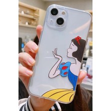 3gen Case İPHONE 15 PLUS UYUMLU Pamuk Prenses Desenli Şeffaf Silikon Kılıf Gn15