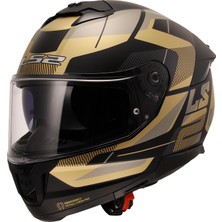 Ls2 Stream 2 Road Mat Siyah-Gold-Gri Kask