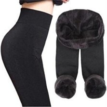 Sauna Suit Ermal Unisex Orjinal Siyah Toparlayici Rahat Sıcak Tutan Peluş Likralı Günlük Esnek Kışlık Tayt