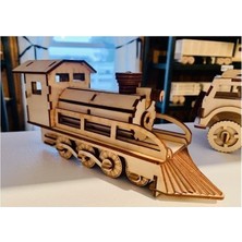 Hayal Sepeti Tren Ahşap Maket Büyük Boy   Boyanabilir Maket