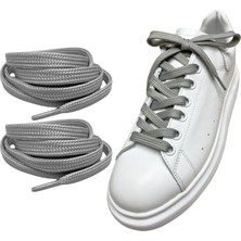 İpekbazaar Exclusive 120 cm Yassı Spor Ayakkabı Bağcığı, Çift Katmanlı Örgülü Sneakers Bağcık, 1 Çift