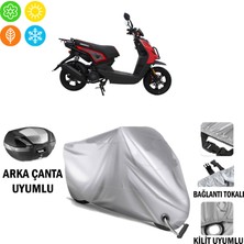 Autoes Mondial 150 Argent Branda Motosiklet Brandası Arka Çanta Bağlantı ve Kilit Uyumlu