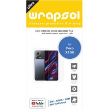 Wrapsol Xiaomi Poco X5 5g Ön, Arka ve Yan 360 Derece Tam Kaplama Poliüretan Film