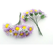 Depposite Çiçek Papatya Modeli - 100 Adet Lila