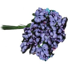 Gurmender Çiçek Akrilik Iri Cipso Görünümünde Pıtırcık - 144 Adet Lila 8x2 cm