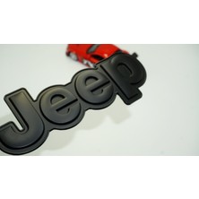 Dk Jeep Kaput Bagaj 3m 3D Yeni Nesil Siyah Metal Logo Amblem Arma