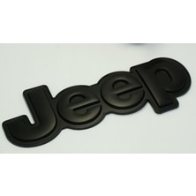 Dk Jeep Kaput Bagaj 3m 3D Yeni Nesil Siyah Metal Logo Amblem Arma