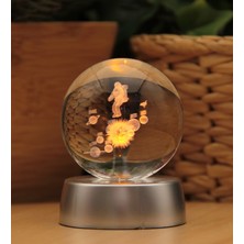 Hediye Biziz Astronot Galaksi 3 Boyutlu Kritalleşmiş Cam Işık