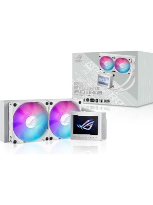 Asus ROG RYUJIN III 240 ARGB OLED 3,5" LCD AURA SYNC RGB 3X NOCTUA IPPC 2000 PWM 120MM FAN SIVI CPU SOĞUTUCUSU BEYAZ