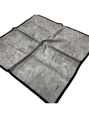 Aker Gümüş Bulut Desenli Tivil İpek Eşarp 7208713 - 974