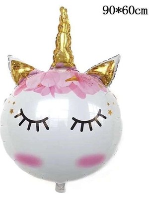 Best Parti Unicorn Gold Boynuzlu Folyo Balon 90X60 cm