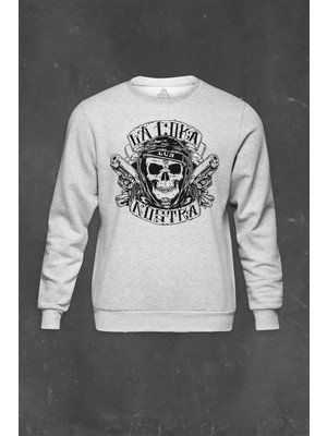 So Cool Gri Sweatshirt Hip Hop Rap Kuru Kafa La Coka Nostra Gun In Your Mouth Baskılı Unisex Sweat