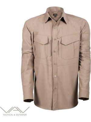 VAV Wear TACTEC01 Tactical Özel Tasarım Gömlek Yüksek Mukavemetli Polyester Ribs Kumaş
