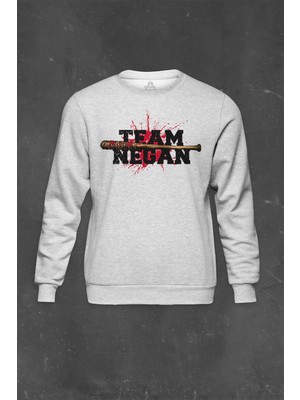 So Cool Gri Sweatshirt I Am Negan The Walking Dead Yürüyen Ölüler Baskılı Unisex Sweat