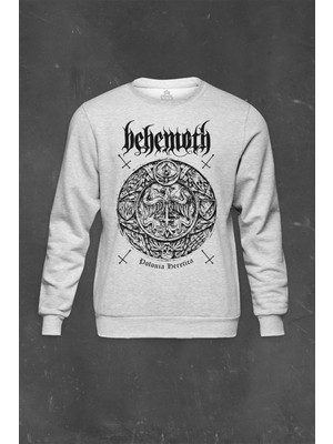 So Cool Gri Sweatshirt Ben Sahar Behemoth Metal Rock Kuru Kafa Skull Baskılı Unisex Sweat