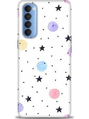 gmotp Oppo Reno 4 Pro Kılıf Hd Baskılı - Yıldız ve Daireler