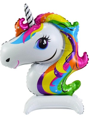 Patladı Gitti Safari Unicorn Figür Ayaklı Folyo Balon 48*50 cm