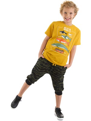 MSHB&G Big Whales Erkek Çocuk T-Shirt Kapri Takım