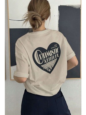Only Trendwear Unisex Optimistic Baskılı Tasarım Tshirt