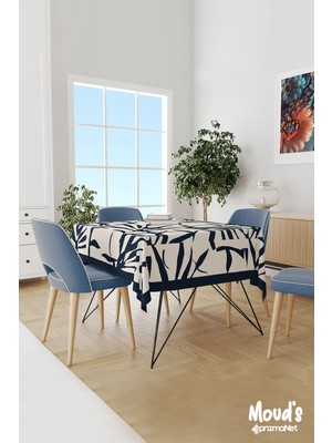 Moud's Omegu 1 Desenli Süet Dertsiz Masa Örtüsü