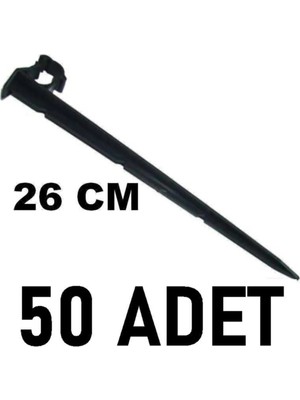 Mgf Plast Mgf 50 Adet x Klipsli 26CM. 16MM-20MM Damla Sulama Kazığı Parçası Aparatı Damlama Borusu Hortumu