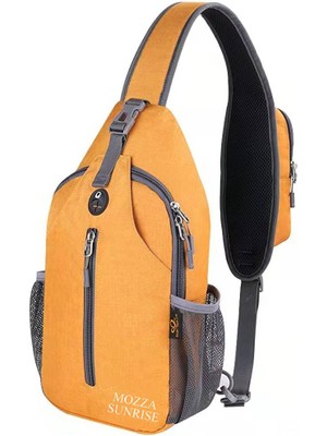 LS Crossbody Sling Sırt Çantası Sling Çanta Seyahat Yürüyüş Göğüs Çantası Sırt Çantası, Turuncu (Yurt Dışından)