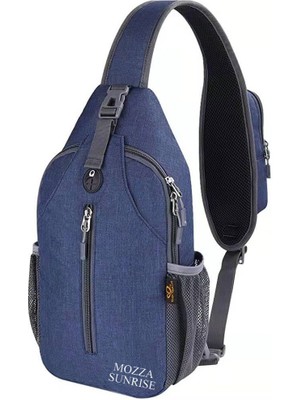 LS Crossbody Sling Sırt Çantası Sling Çanta Seyahat Yürüyüş Göğüs Çantası Sırt Çantası, Koyu Mavi (Yurt Dışından)