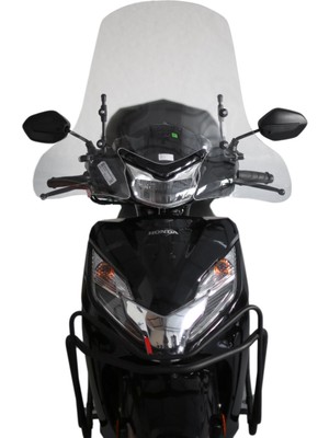 ABV Honda Aktiva El Korumalı Şeffaf Tur Camı 59x72.5 cm (23-25) + Bağlantı Ekipmanı