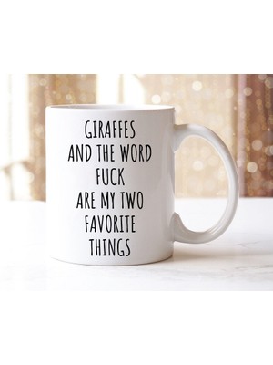 Bexdore Zürafa Kupa, Komik Zürafa Hediye, Zürafa Kahve Kupa, Komik Kahve Kupa, Ingilizce Kupa