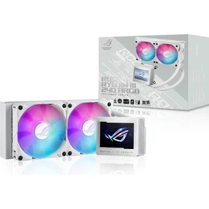 ROG RYUJIN III 240 ARGB OLED 3,5" LCD AURA SYNC RGB 3X NOCTUA IPPC 2000 PWM 120MM FAN SIVI CPU SOĞUTUCUSU BEYAZ