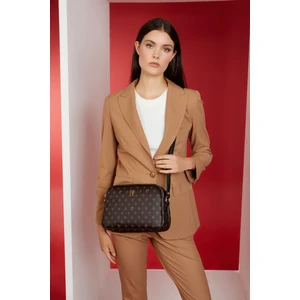 Pierre Cardin Kahve Monogram Kadın Çapraz Çanta 05PO22Y1536-MN Kh