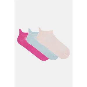 Los Ojos 3 Çift Çok Renkli Pamuklu Kısa Boy Sneaker Çorap Everyday