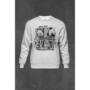 So Cool Gri Sweatshirt Death Metal Strike Music Band Baskılı Unisex Sweat