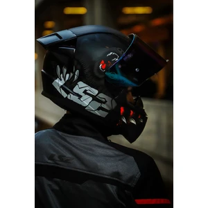 Rapıd 2 Race Clawn Mat Siyah-Gri-Kırmızı Kask C4