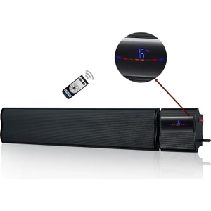 Mira Infra Elektrikli Radyant Isıtıcı 2400 Watt, Işıksız, Termostatlı, Kumandalı